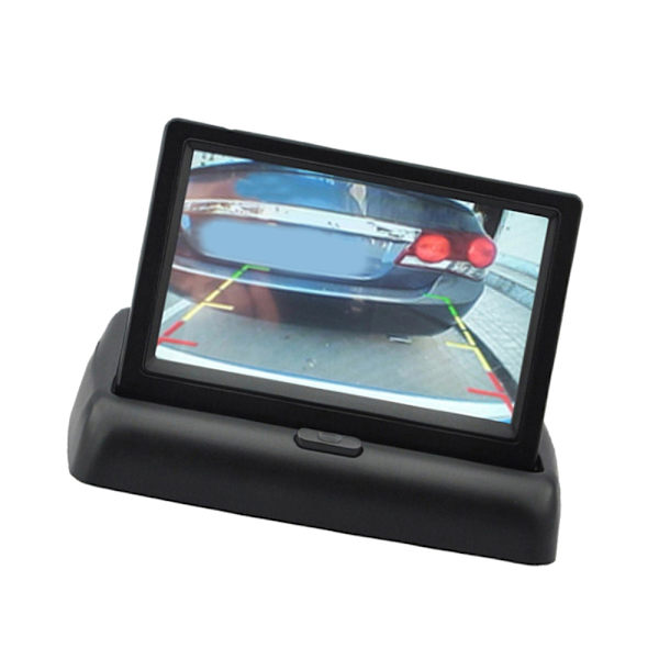 4,3 tums Backup Camera Foldble Black High Definition Pålitlig Backup Camera Monitor för bilar