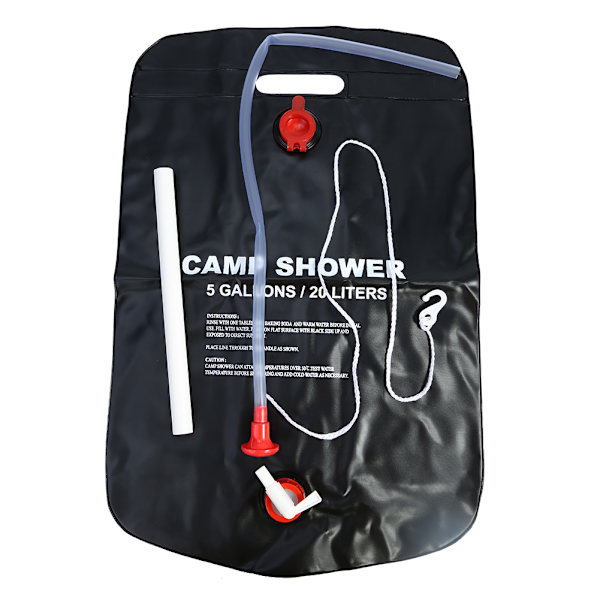 5 Gallons/20 Liter Bärbar Solvärme Duschsäck Camping Vattenbadväska Utomhus Resa Vandring