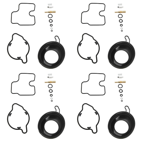 44 stk. stempelmembran forgasser reparasjonssett metallgummibytte for CBR600F4