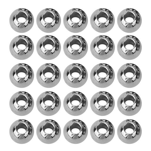 25 stk. Fluestrikning Tungsten Legering Perler Runde Nymfe Hovedkugle Fiskegrej Mørk Nikkel (3,8 mm)