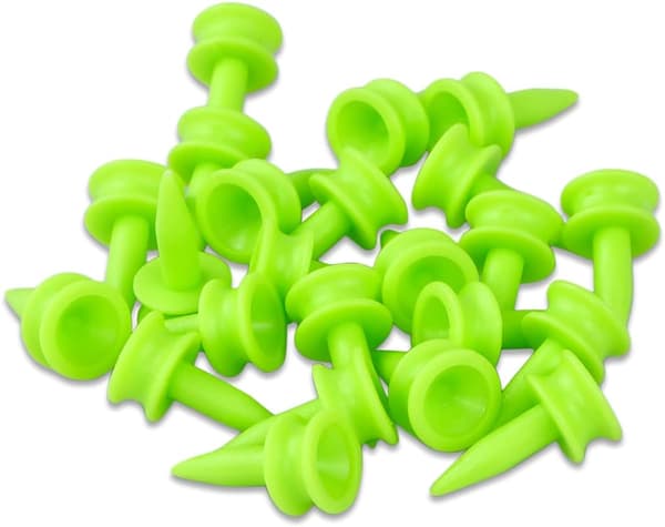 Golftees Plast 25MM 100-pack Små Gröna Golftees 2,5 cm