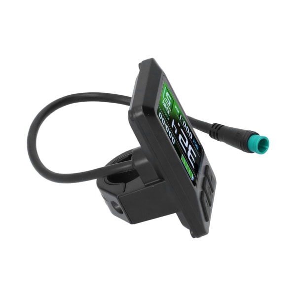 LCD7C Färgskärm Elcykel Batteri Display med Vattentät Kontakt (24V/36V/48V)