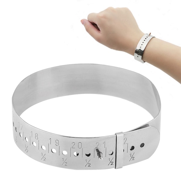 Justerbar armbandsmätare i rostfritt stål för smyckestillverkning