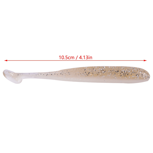 6 stk HENG JIA 10,5 cm/5,6 g Myke Plast Agns Fiskeutstyr (Sølv & Hvit)