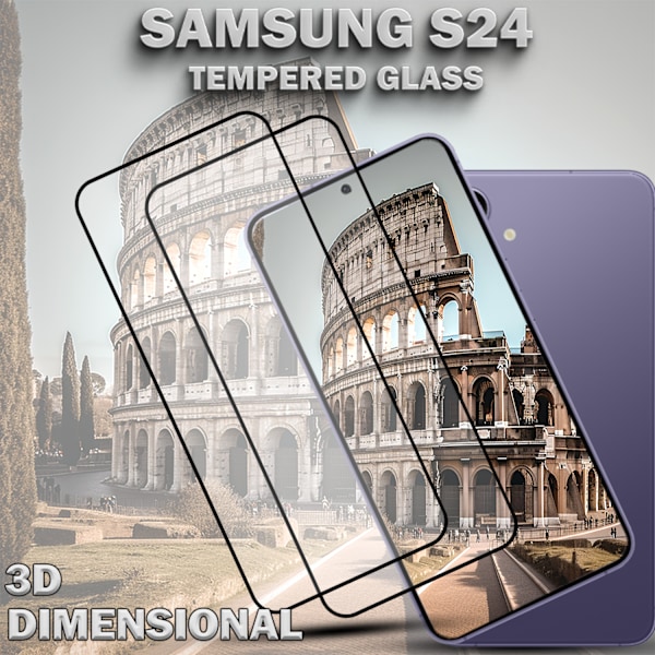 2-Pack Compatible with Samsung S24 Screen Protector - Tempered Glass 9H - Super Quality 3D