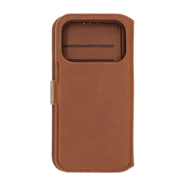 【BEMS】Rvelon Pung Etui Magnet Kompatibel med iPhone 17 Pro Max - Brun 2 PU Leather
