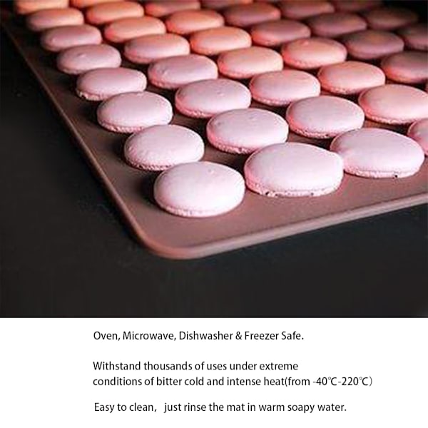 Macaron Bageplade - Non-Stick Silikonmåtte til Perfekt Bagværk og Cookies