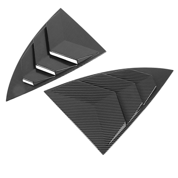 2 st. Sidofönster Spoiler Slätt Yta Triangel Splitter Skugga Skydd Ersättning för Tesla Model Y 2021 till 2023 Kolfiber
