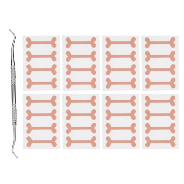 9pcs / Set Ingrown Toenail Correction Stickers Self Adhesive Ingrown Toenail Patch Planing Tool