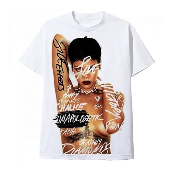 T-paita Rihanna Unapologetic White White M