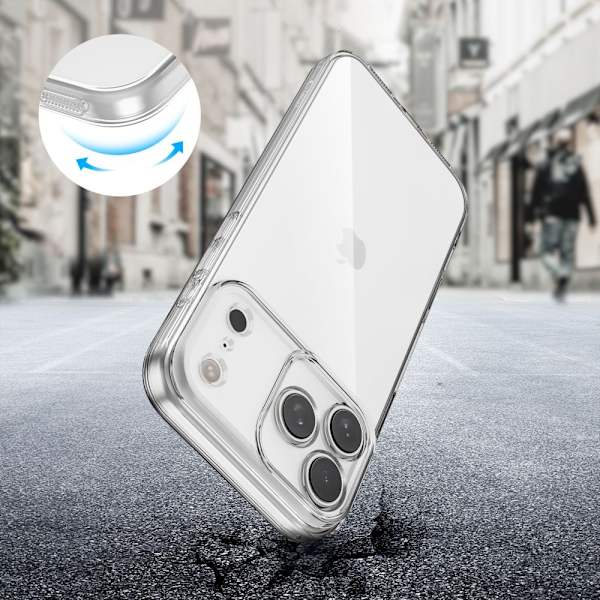 【BEMS】Tech-Protect Compatible with iPhone 17 Pro Case FlexAir Transparent 50