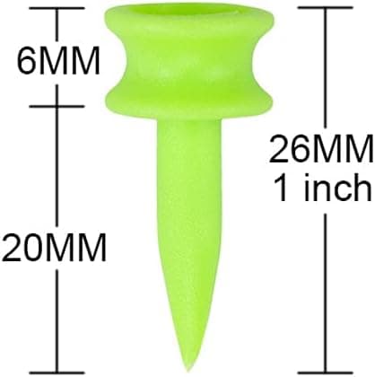 Golftees Plast 25MM 100-pack Små Gröna Golftees 2,5 cm