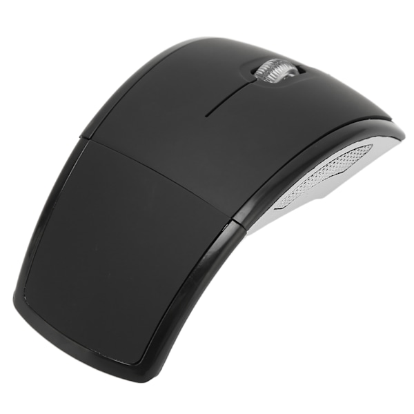 Foldbar Trådløs Mus Bærbar Kompakt 2.4G Trådløs Foldbar Mus 1600dpi Mat Kontor Gaming Mus Sort