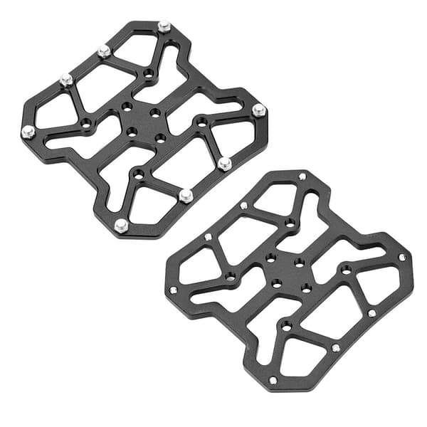 1 par aluminiumlegering cykel clipless pedalplattformadaptrar kompatibla med SPD (svart)