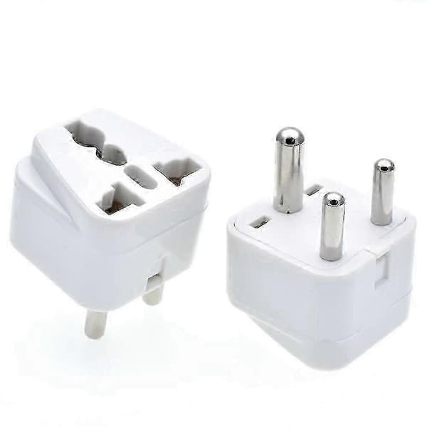 Sør-Afrika/India-pluggadapter, laget av ABS-materiale, kompakt, lett og enkel å bruke