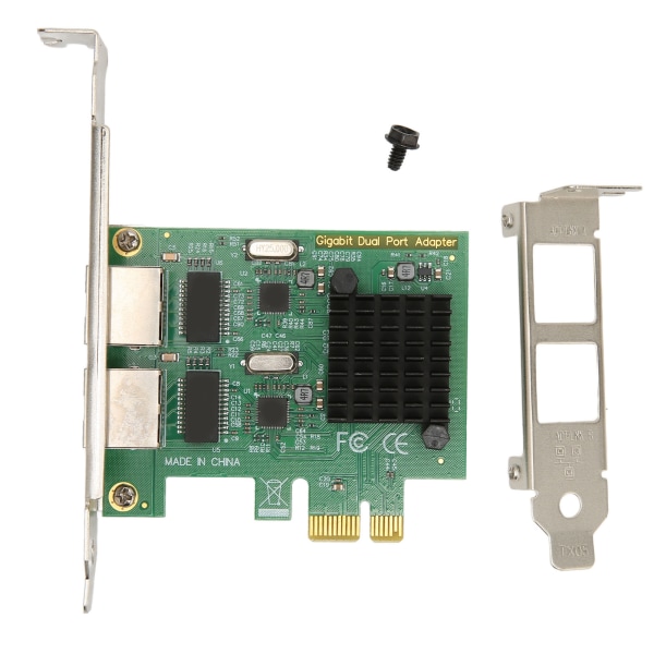 PCI E NIC netværkskort 2-vejs RJ45-port til RTL8111G Chipset PCIE X1 Ethernet LAN-adapter til Win til Linux til VMware ++