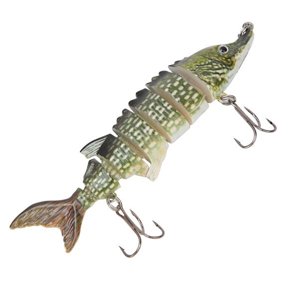 11cm Plast Fiskeagn Multiseksjon Synkende Wobbler Kroker Utstyr (JM040-2)