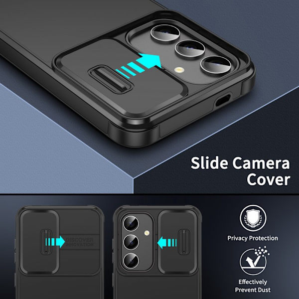 【BEMS】Mobile Case Compatible with Samsung Galaxy S26 Plus PC + TPU with Camera Protection - Black