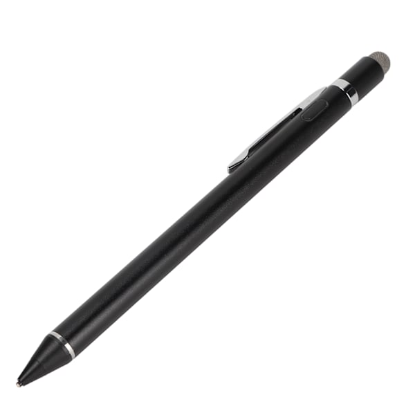 Aktiv Stylus Penn 5V 0.2A Slank Stilig Aluminiumlegering Bærbar Kapasitiv Stylus Penn med Fin Tupp for Mobiltelefon Nettbrett Svart