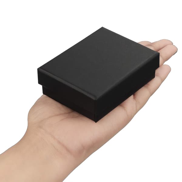 【BEMS】Black Boxes Compatible with Jewelry - 12-pack, 9x7x3cm Small Gift Box with Sponge Inside - Necklace and Ring Display