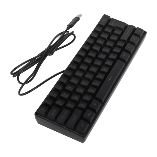 Mekanisk tastatur 61 taster RGB-baggrundsbelysning Ultratyndt bærbart tastatur med kabel til hjemmekontor Skolerejser ++
