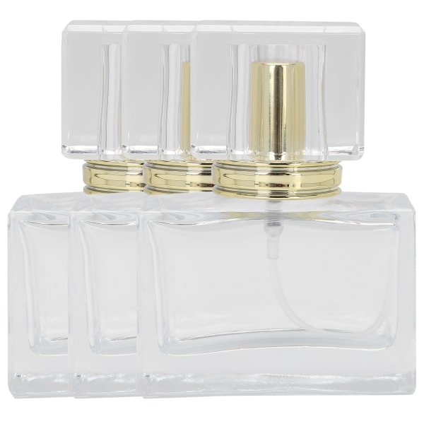 3 st Glas Tom Parfymflaska Makeup Påfyllningsbar Parfym Spray Flaska Dispenser Guld ++/
