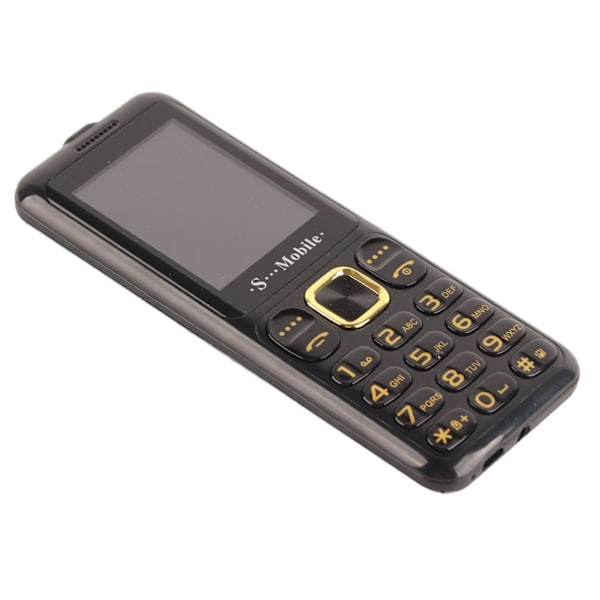 W23 Ultratunn 2G Mobiltelefon med Stora Knappar, Hög Volym, Låst, för Seniorer, 3 Kort 3 Standby, 100V‑240V Grön EU-kontakt