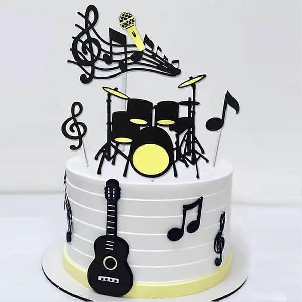 st noder silikoneform, noder fondantform musikalsk slikform Kompatibel med kagedekoration sukkerhåndværk kagechokolade og håndværk