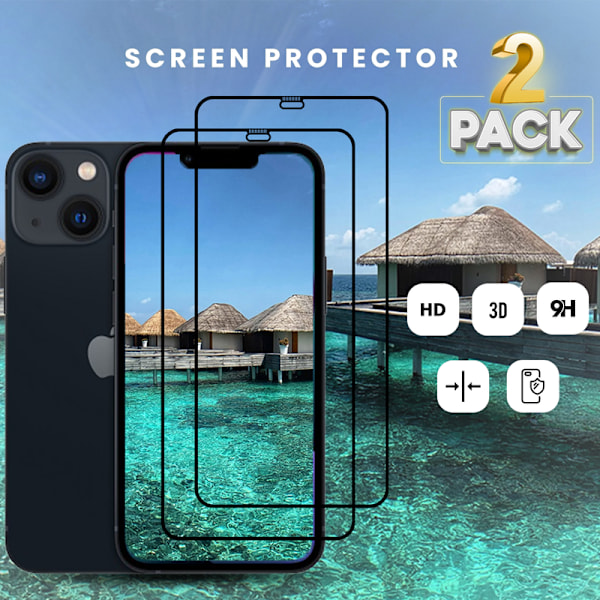 【BEMS】2-Pack Compatible with iPhone 12 Mini - Tempered Glass 9H - Super Quality 3D