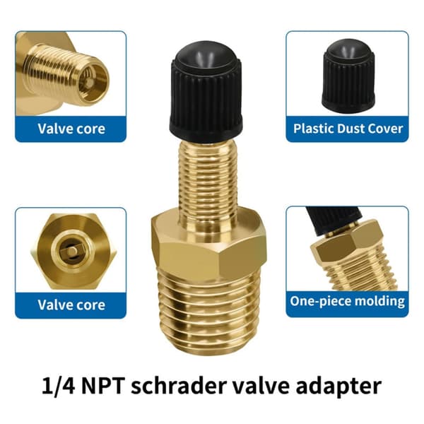 Ventiladapter Mässingsluftpumpkontakt för bildäckspump och kompressor