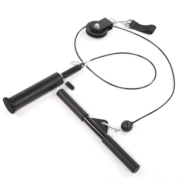 Kuntosalilaitteiden setti: DIY-hihnapyörä tanko triceps-voimaharjoitteluun