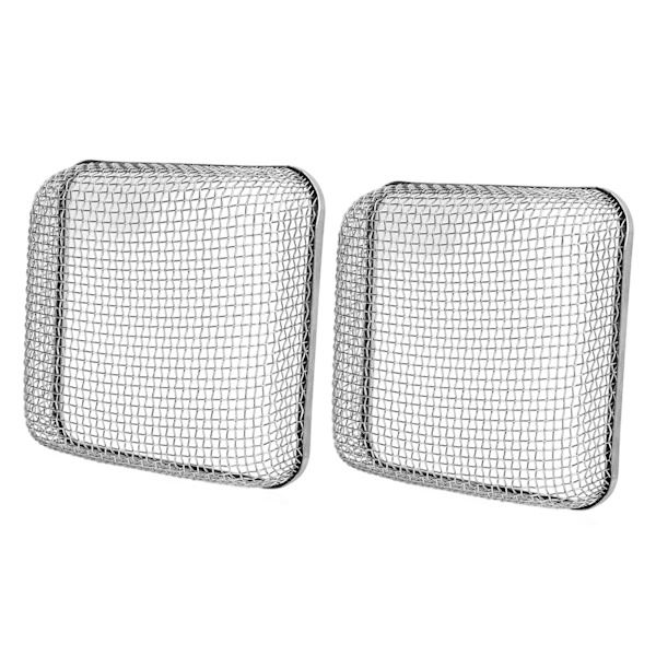 2st RV Ugnsventil 4.5 X 4.5in Heavy Duty Rostfritt Stål Flying Bug Cover Camper Värmare Avgasventil Mesh Screen