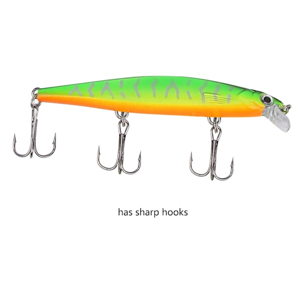 HENG JIA 11CM Levende Lokkemad Kunstig Minnow Fiske Agnet med Kroker(F)