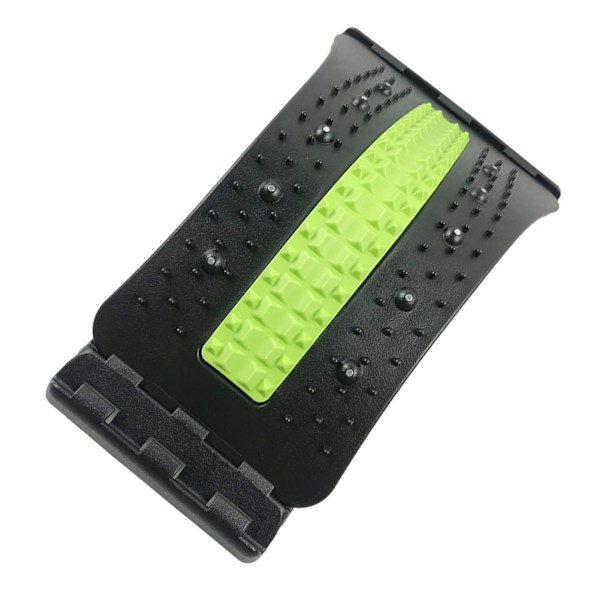 Ryggmassagebräda Justerbar nivå Lumbar Back Cracker Bårbräda Spine Deck 4 Level Green and Black