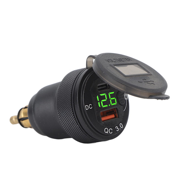 USB Billader QC3.0 PD Port Hurtiglading Strømadapter Lader for 1 2 3-serien DC12 til 24V EU-grensesnitt Grønn