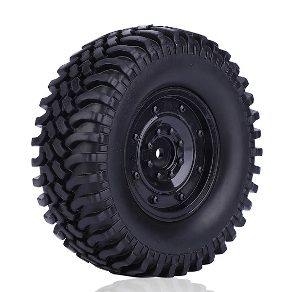 100mm Diameter Simuleringsdekk for RC-bil 1/10 Fjernstyrt Bil Dekk Erstatningstilbehør Svart