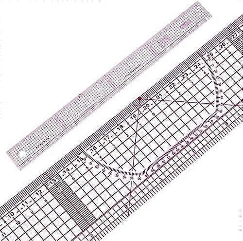 【BEMS】Ruler - Tailoring Accessories 60cm Double-Sided Divided Metric Straight Ruler Pink Transparent