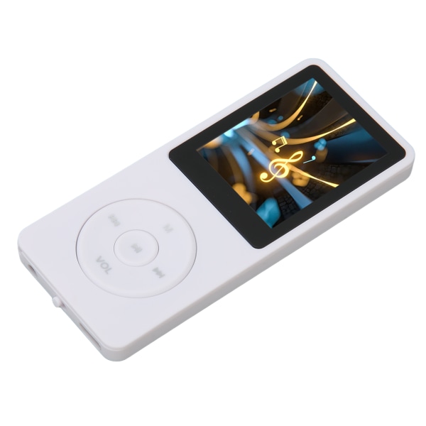 TIMH MP3 MP4-soitin 1,8 tuuman näyttö 8 Gt Muisti 64 Gt Laajennettavissa 30 tuntia Toisto Multi urheilumusiikkisoitin Valkoinen