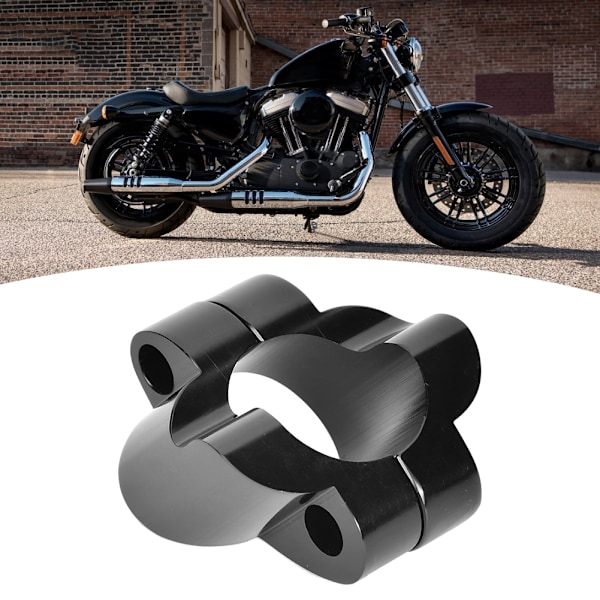 Aluminium Motorsykkelstyre Riser Høyde Adapter Passer for Forty Eight XL1200X Svart