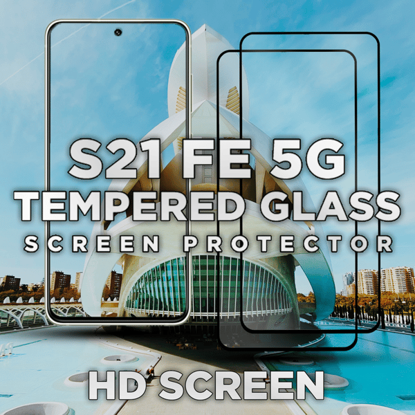 【BEMS】2-pack kompatibel med Samsung S21 FE 5G - 9H härdat glas - Superkvalitet 3D