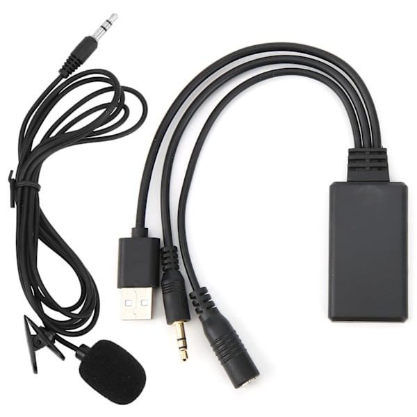 Bluetooth 5.0 AUX kabeladapter med mikrofon handsfree samtaleerstatning for Ford Focus/Mondeo