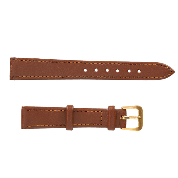Unisex Universal Spännstift-Armbandsur Rem i PU-Läder Ersättningsarmband Tillbehör Brun 14mm / 0,55 tum