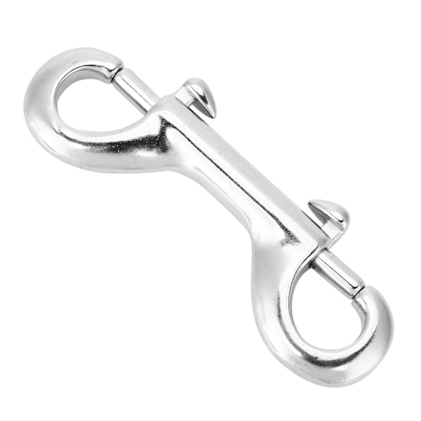 Sølv Holdbar Rustfritt Stål Dobbel Endet Klipskrok Bolt Snap Dykking Spenne (65mm)