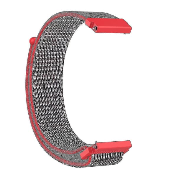 Til Garmin Forerunner 265s / 255s / Venu 2s rem 18mm universel justerbar nylon urrem - orange Blue Red