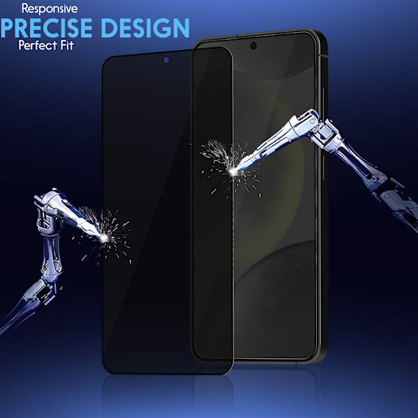 【BEMS】2-Pack Compatible with Samsung S24 Plus Privacy Screen Protector - Tempered Glass 9H - Super Quality 3D