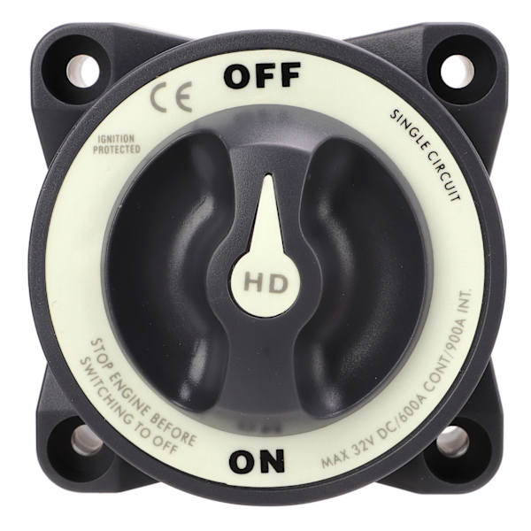 Marine Master Batterikontakt 600A 32V Enkeltkredsløb On Off Power Kill Switch til Marine Båd RV