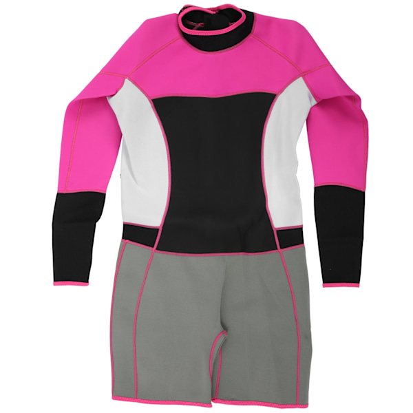 Kvinnors 1,5 mm Neopren Varm Slim Wetsuit En-delad Långärmad Shorts Dykning Simdräkt