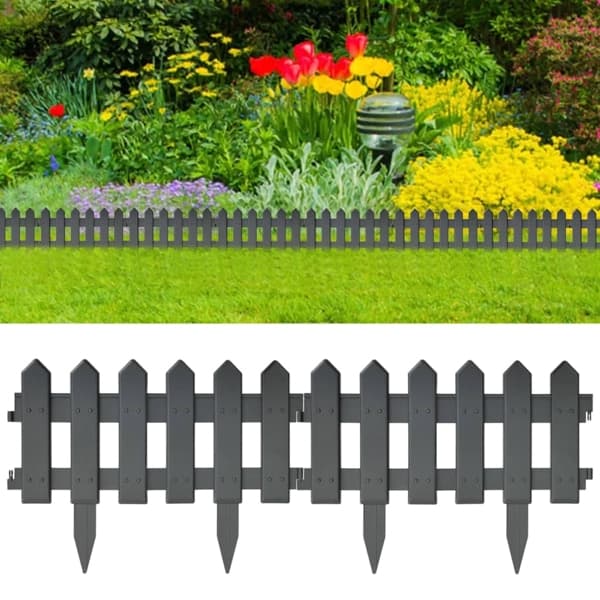 【BEMS】vidaXL Rabattkant 25 deler antrasitt 10 mm PP Antracit silver