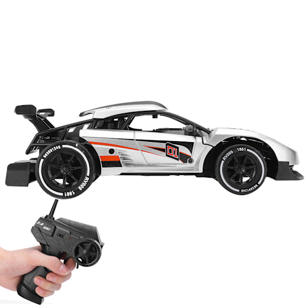 1/16 2.4G Alloy Nopea Drifting Langaton Leikkiauto Kilpa-auto 8003silver