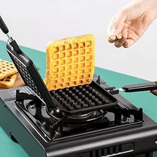 Vaffeljern, vaffelform, non-stick vaffelbakeutstyr i aluminiumslegering, for gasskomfyr